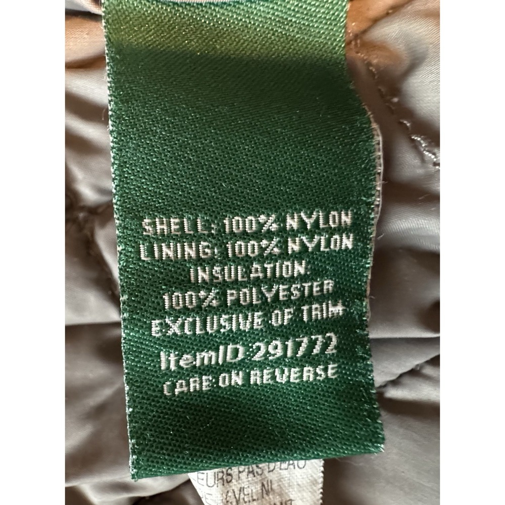 L.L. Bean Woman's Nylon Jacket Size XL Grey Packable Puffer Notes - Picture 9 of 11